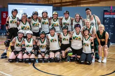 WA Roller Derby bout action in Perth