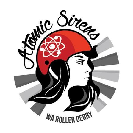 Atomic Sirens roller derby team logo